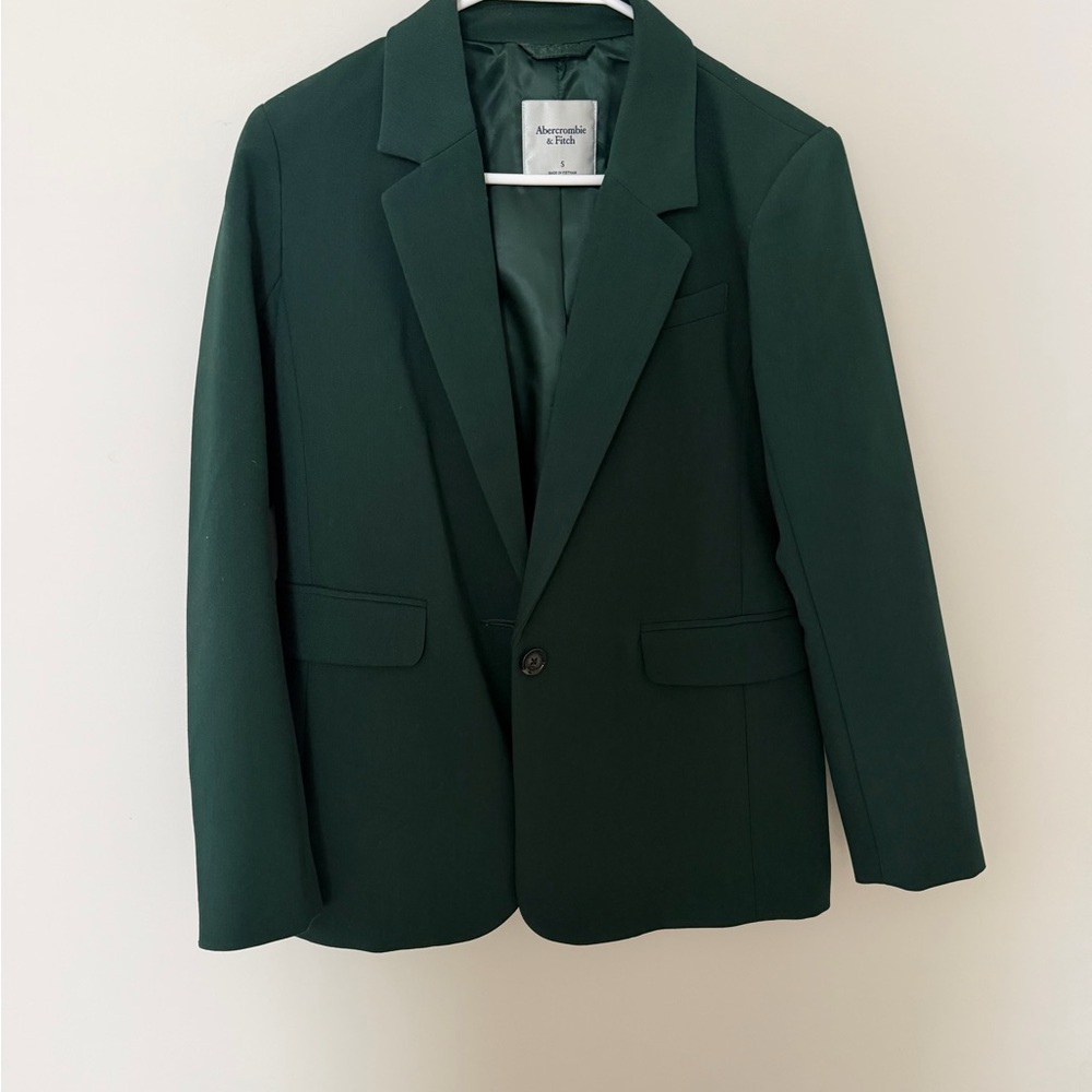 Abercrombie & Fitch Classic Suiting Blazer in Green